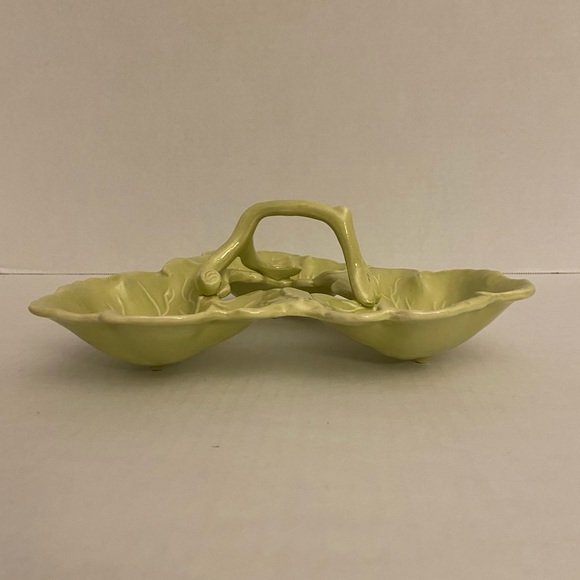 Vintage Lettuce Leaf Relish Dish - Picture 2 of 5